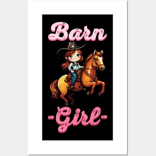 Barn Girl I Equestrian Pony Horse Fan Posters and Art